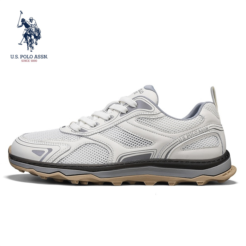 U.S. POLO ASSN.官方品牌夏季新款网面透气轻奢时尚男士运动鞋