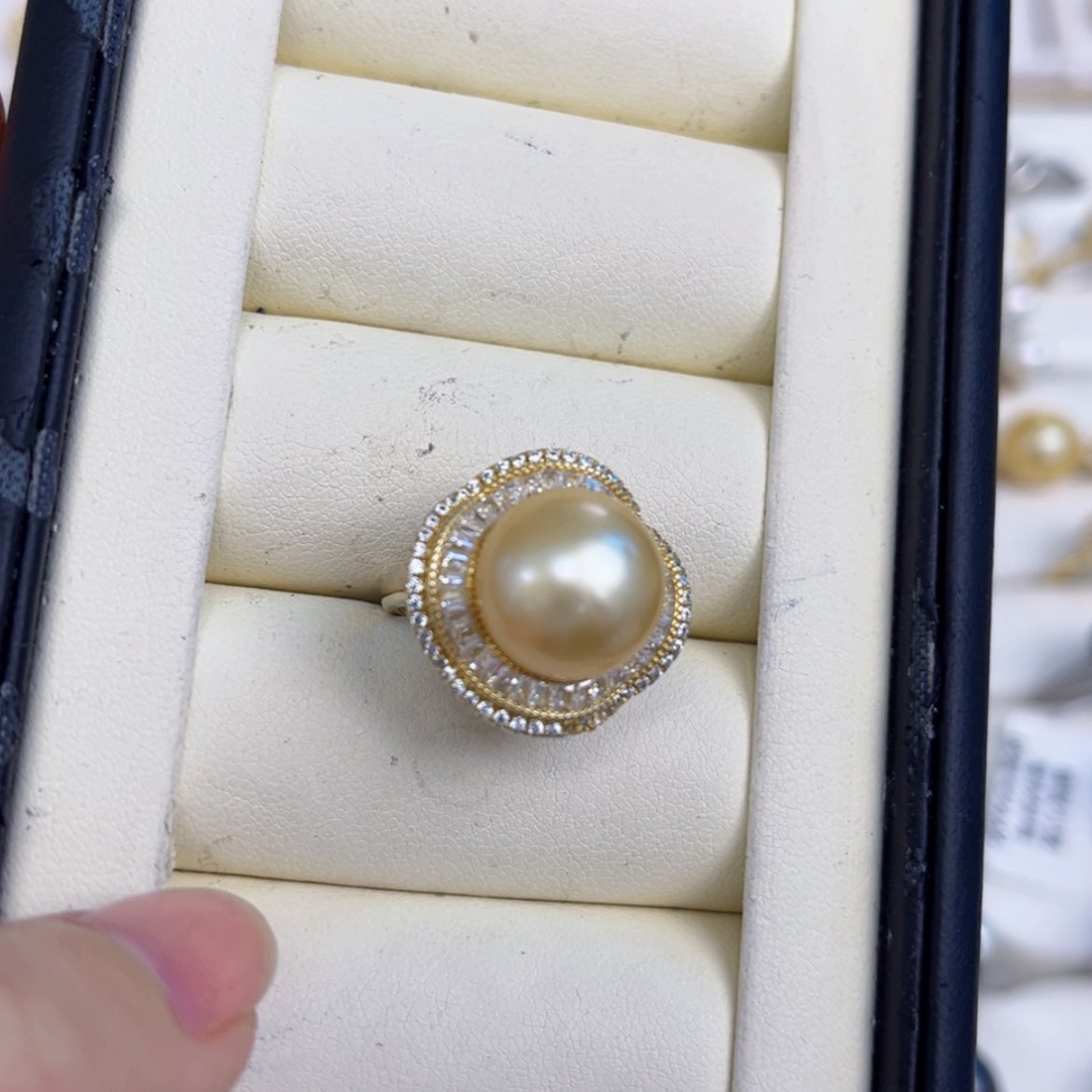 【闪购商品】海水珍珠戒圈银S925镶嵌