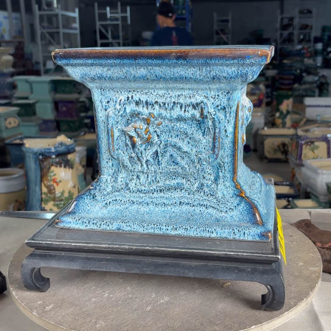 一风堂石湾花盆 面长25高22微瑕