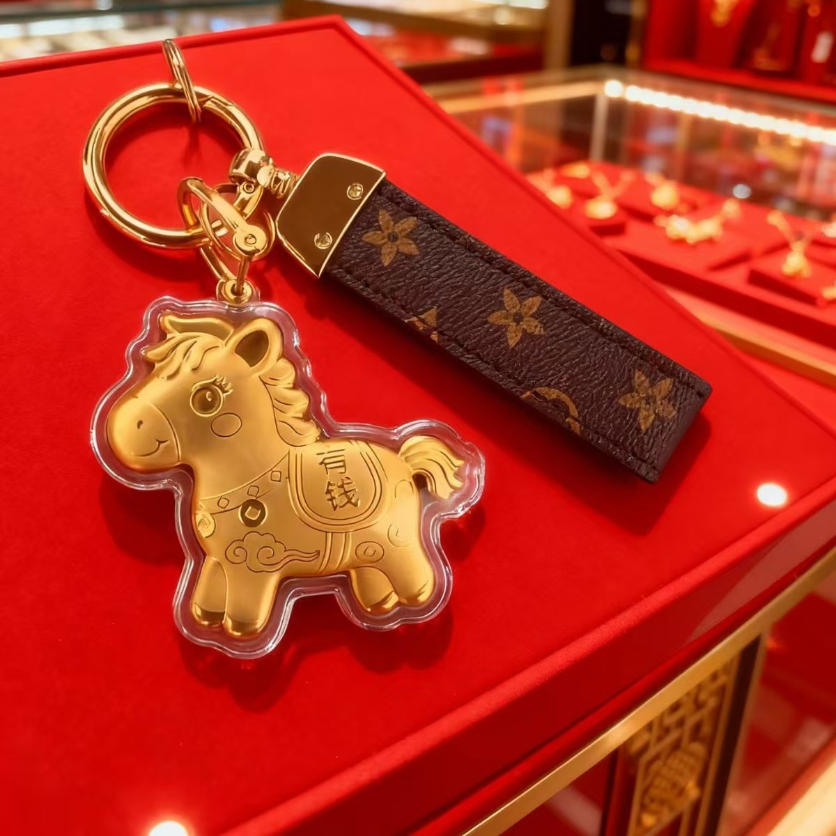 马上有钱祝福钥匙扣可爱风格包包挂件手机链挂饰送礼佳品