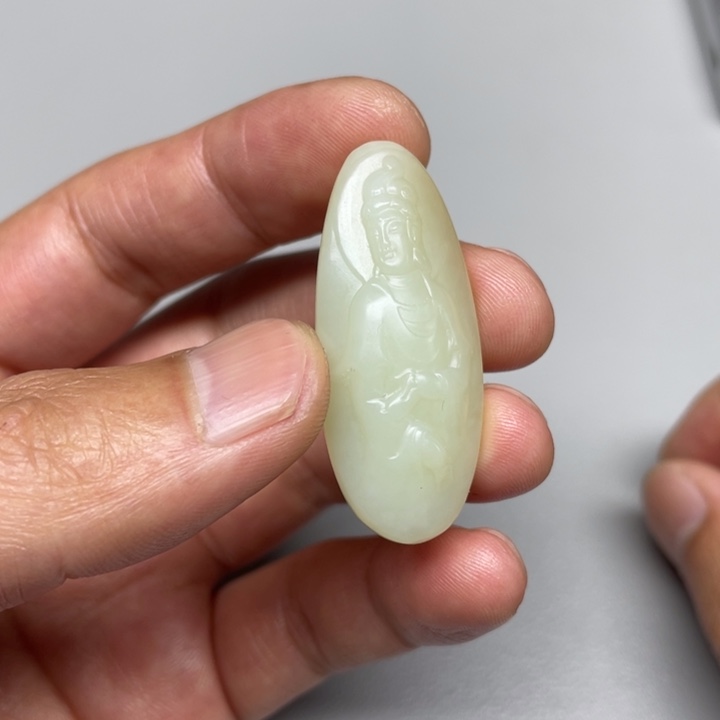 和田玉吊坠(不含链)未镶嵌高**水