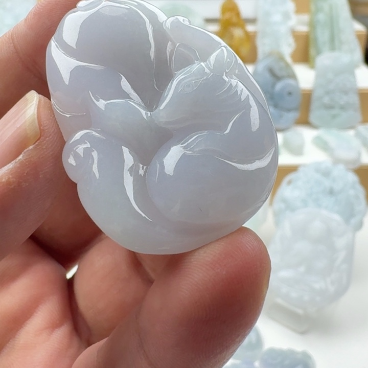 风***阻翡翠未镶嵌颈饰天然缅甸A货翡翠