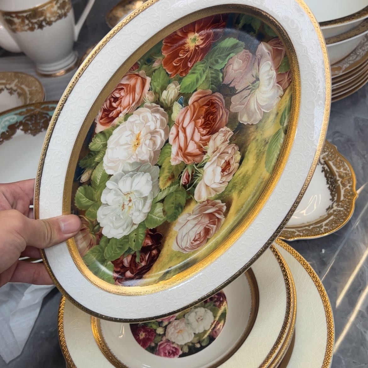 【闪购商品】瓷片12寸鱼盘孤品福利价