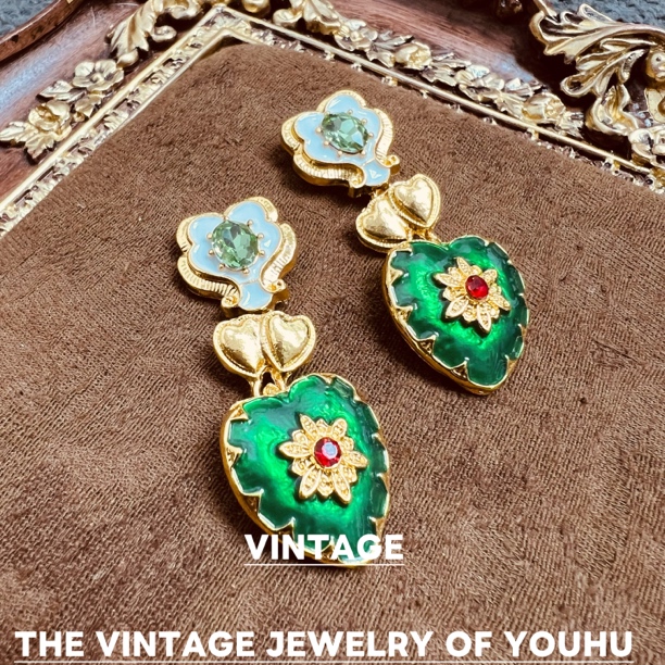 铜合金耳饰 【开心花园】021复古宫廷风耳钉