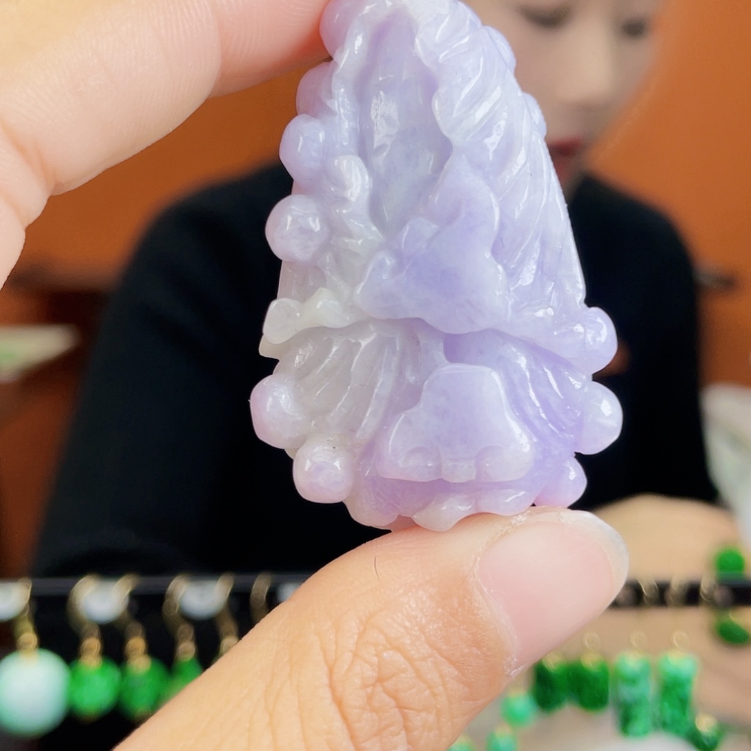 翡翠未镶嵌耳饰饰品