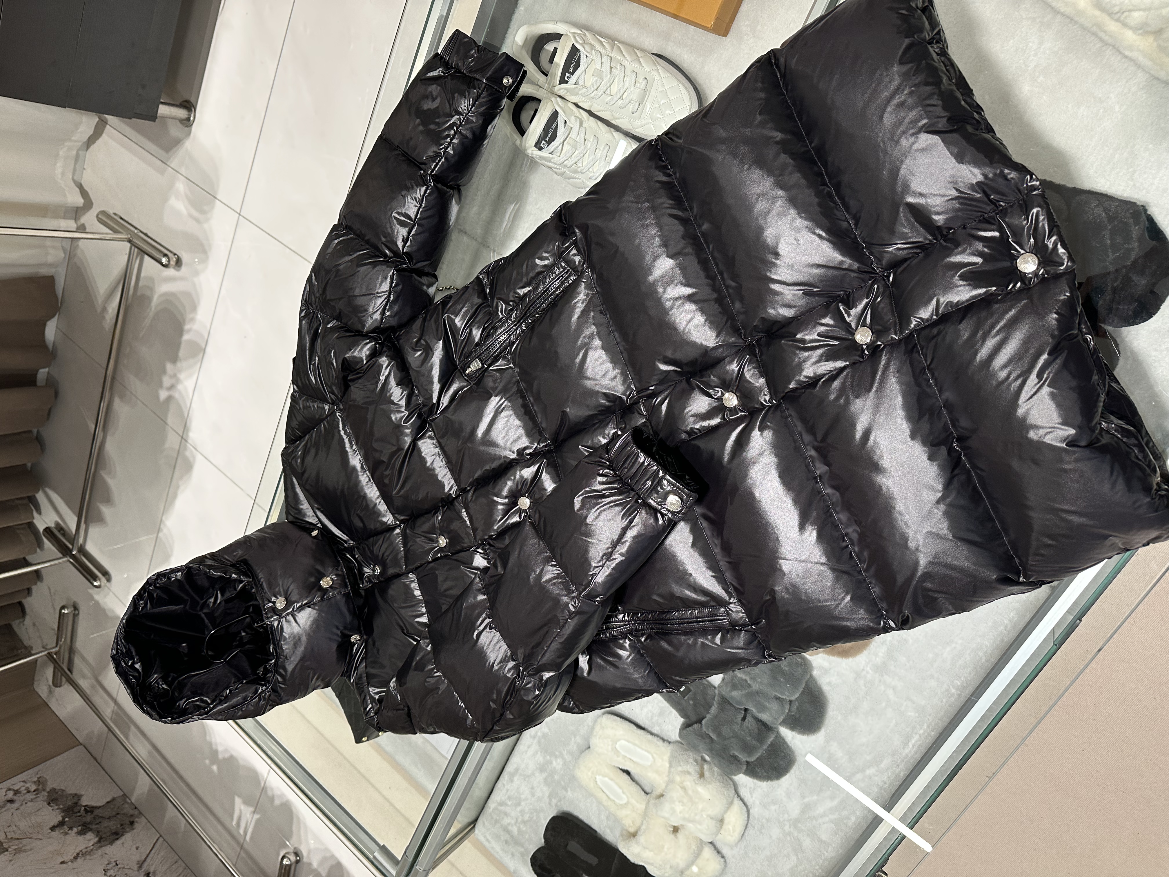 25新款 冬季长款过膝保暖绿内胆羽绒服B8852