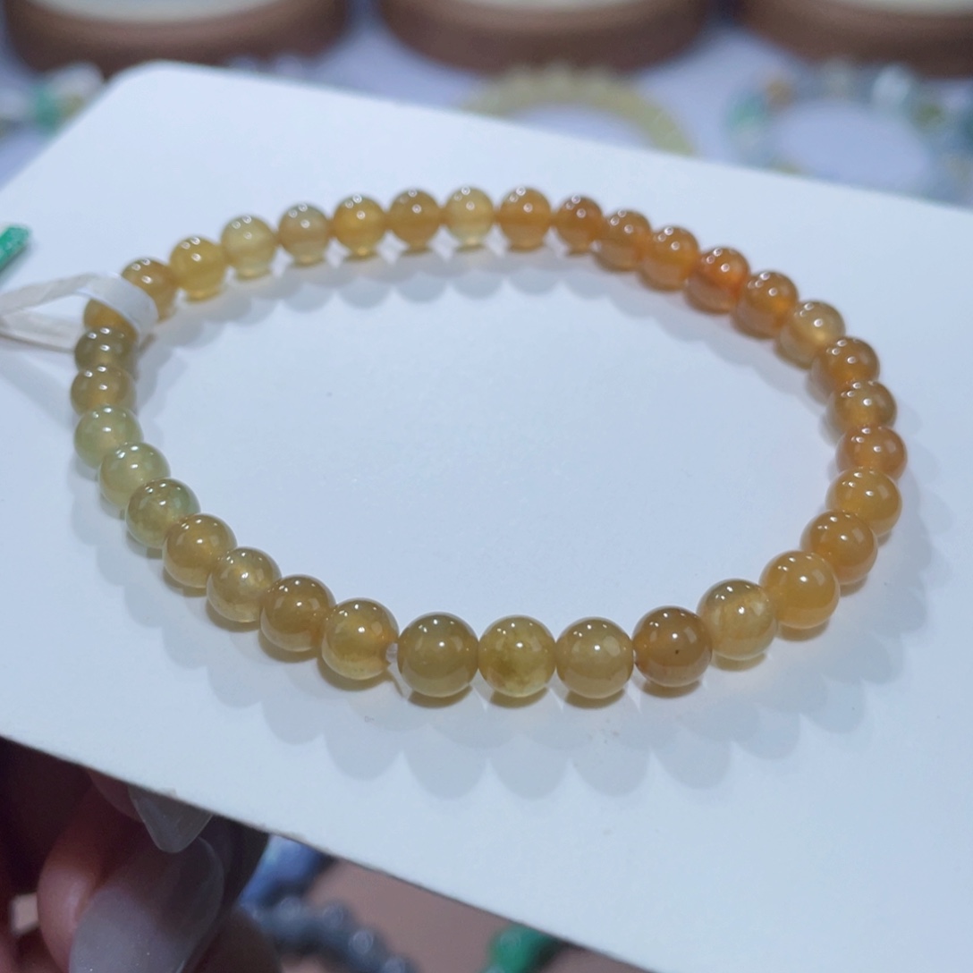 未镶嵌手链翡翠高冰渐变黄