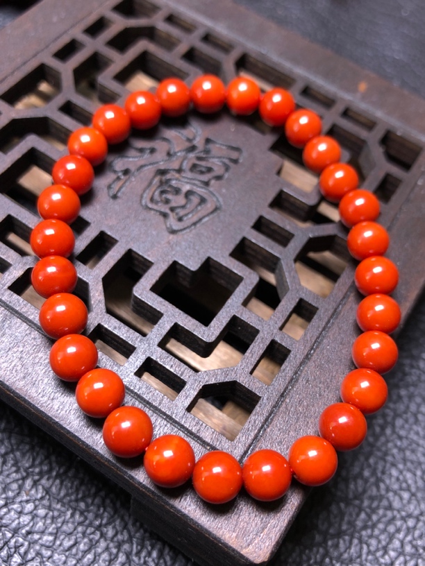 川料，柿子红，手串，百搭，单圈爆款！女款，礼品，轻奢，时尚