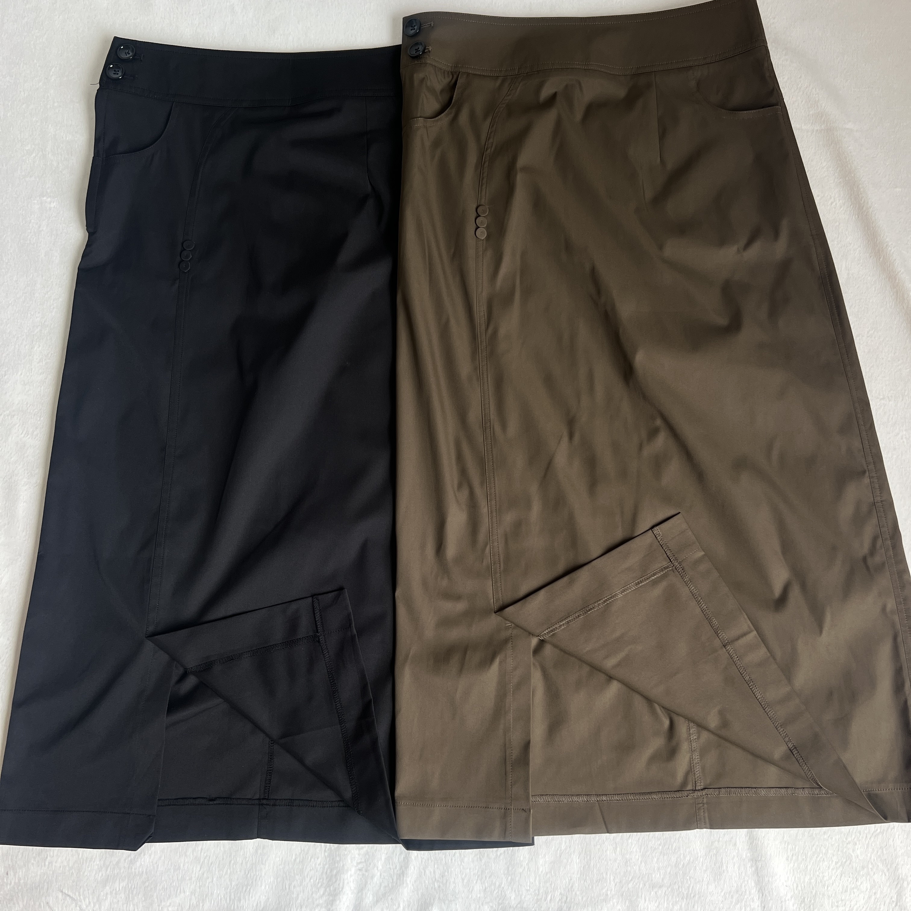 工装面料，直筒半身裙