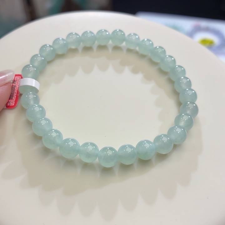 翡翠未镶嵌手链冰胶晴卡6.3