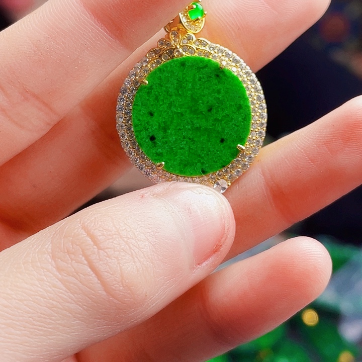 翡翠银S925镶嵌颈饰