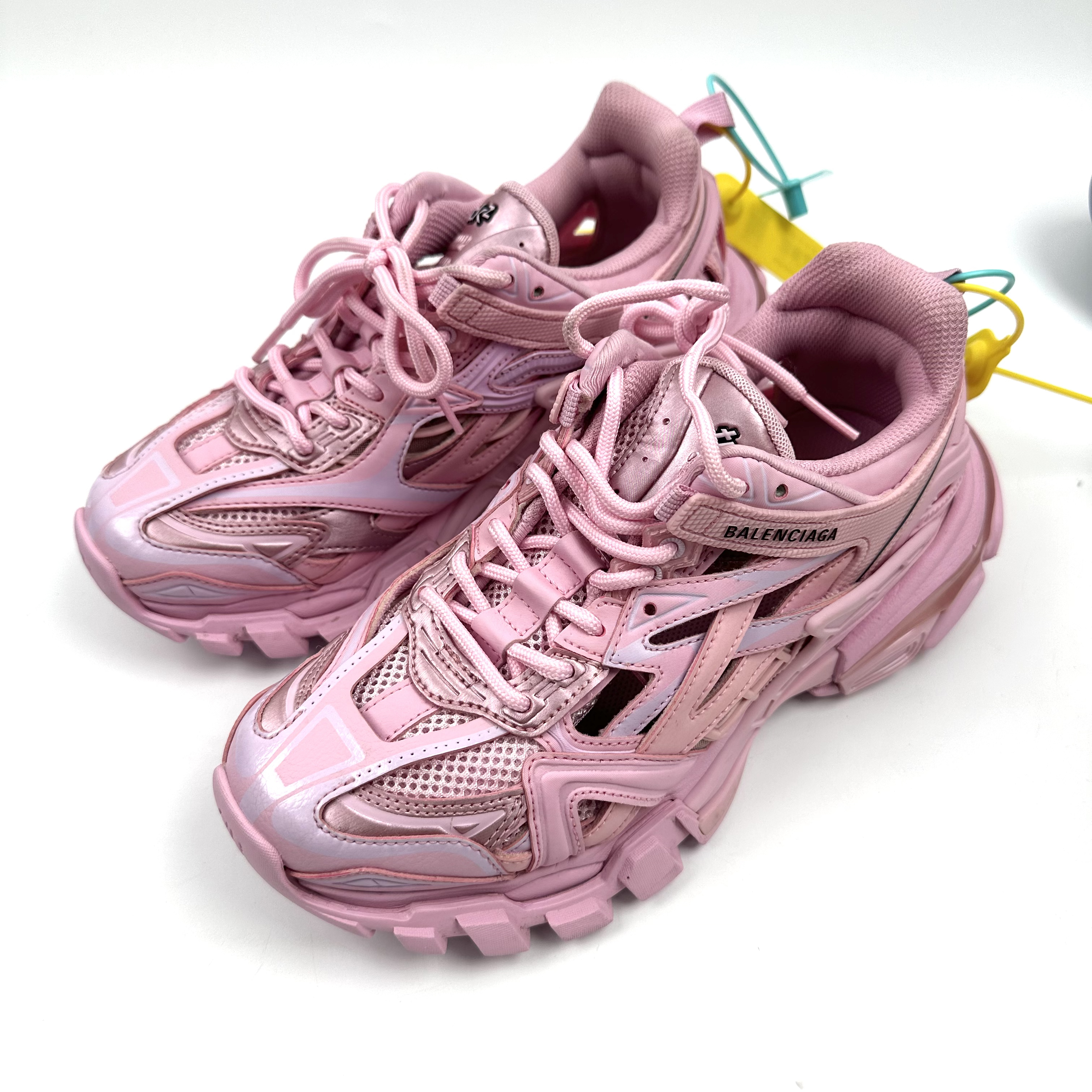 99新 Balenciaga/巴黎世家 37码 粉色 Track2.0 老爹鞋bl0083