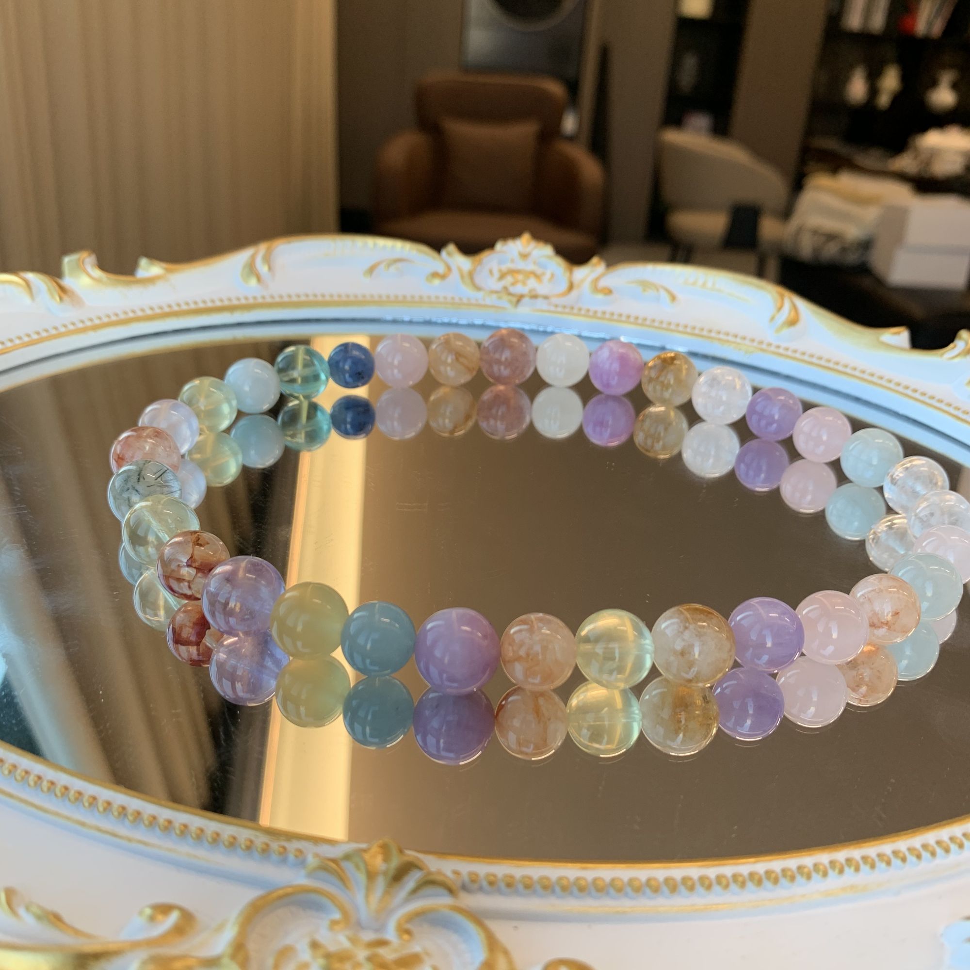 多宝浅色系水晶女款氛围感项链多样性发其一