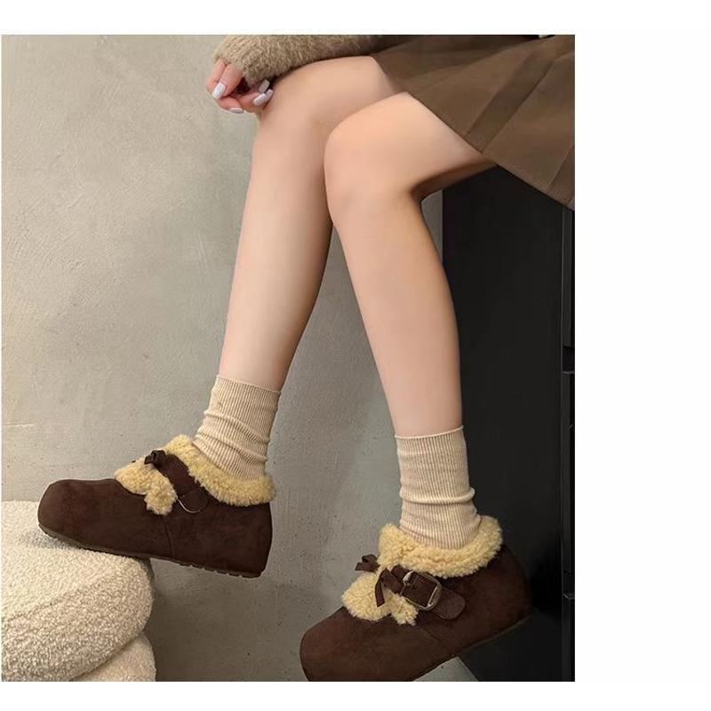 【新疆包邮】25年新款厚底百搭加厚加绒博肯鞋A98-1