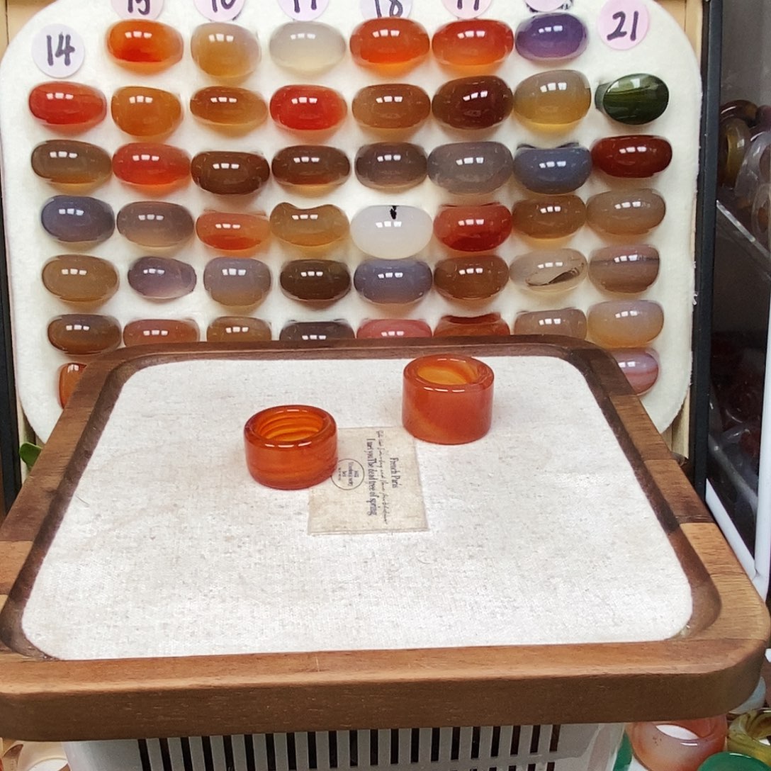 !***玛瑙/玉髓未镶嵌戒指