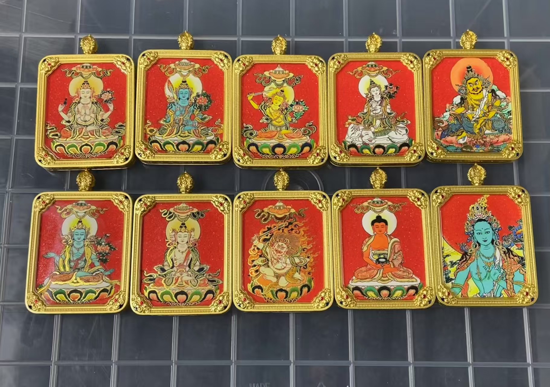 2025 红矿砂八大生肖 黄老爷金卡 【嘟嘟藏传】 唐卡 