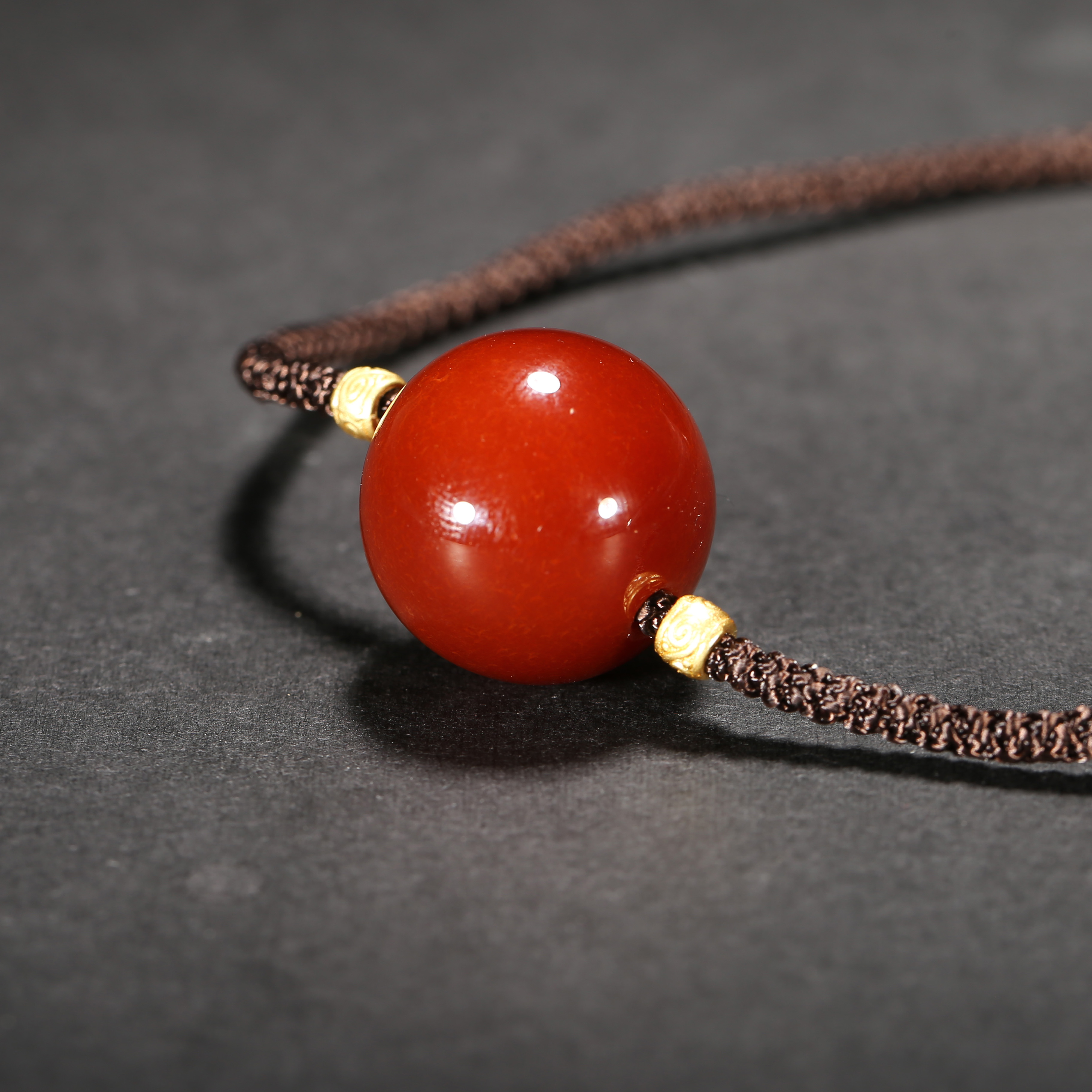民国*红玛瑙珠吊坠/01FYG1597/玛瑙【北京文博】