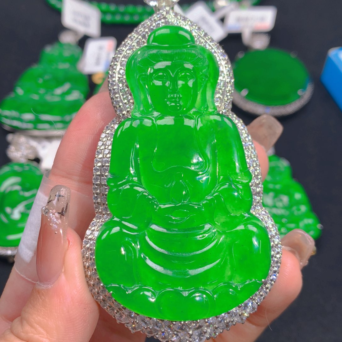 翡翠颈饰银S925镶嵌木**版11111111111