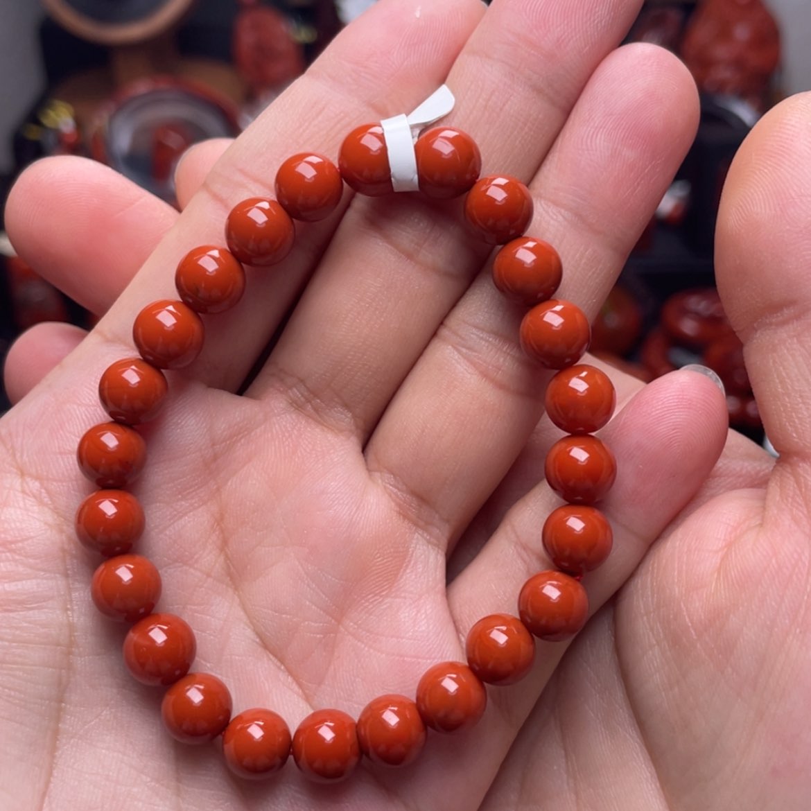 【闪购商品】未镶嵌8mm满色满肉手串南红玛瑙
