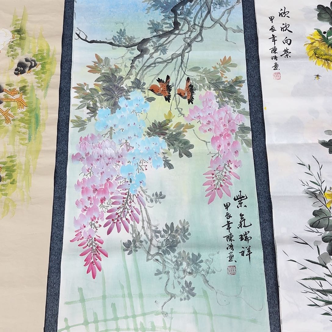 国画尺寸50X100手绘作品