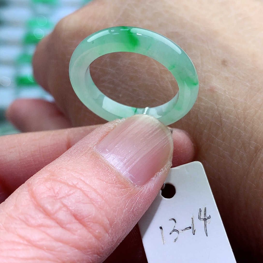 未镶嵌戒指翡翠13-14号