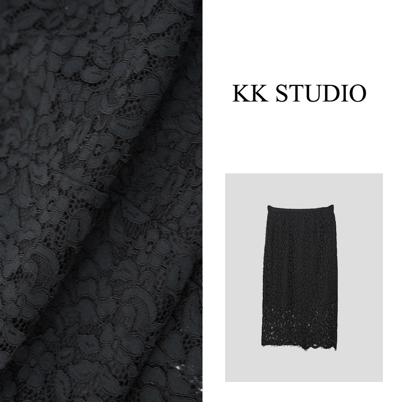 淇老板KK Studio春夏新款气质感高腰蕾丝半身裙中长裙8900