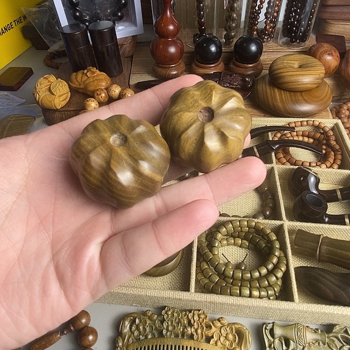 香榧木阿根廷绿檀南瓜一对