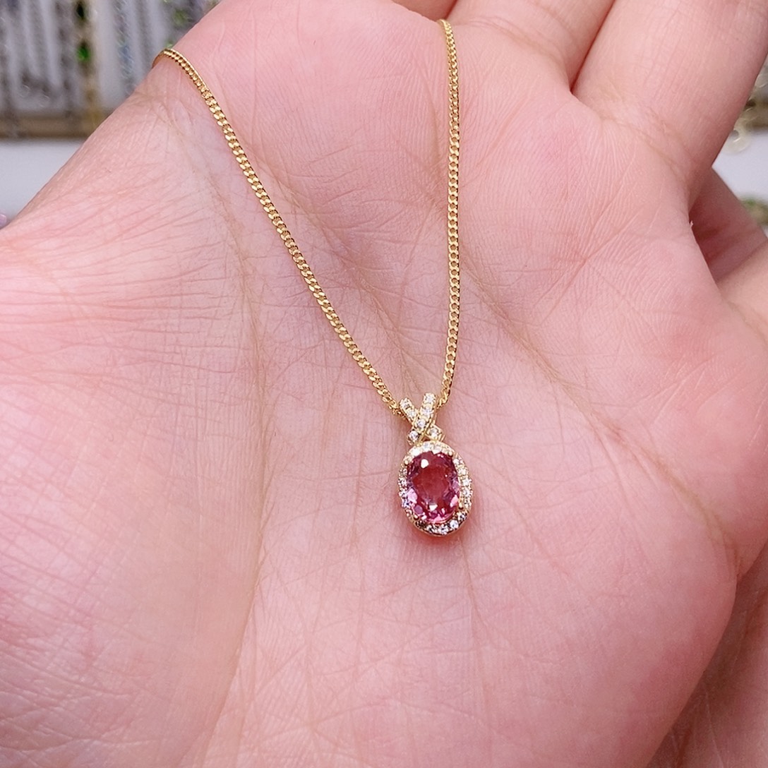 碧玺银S925镶嵌颈饰