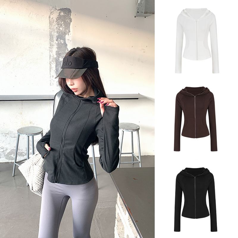 Moses Queen/魔西女王正肩德绒连帽外套春秋收腰紧身短款开衫上衣