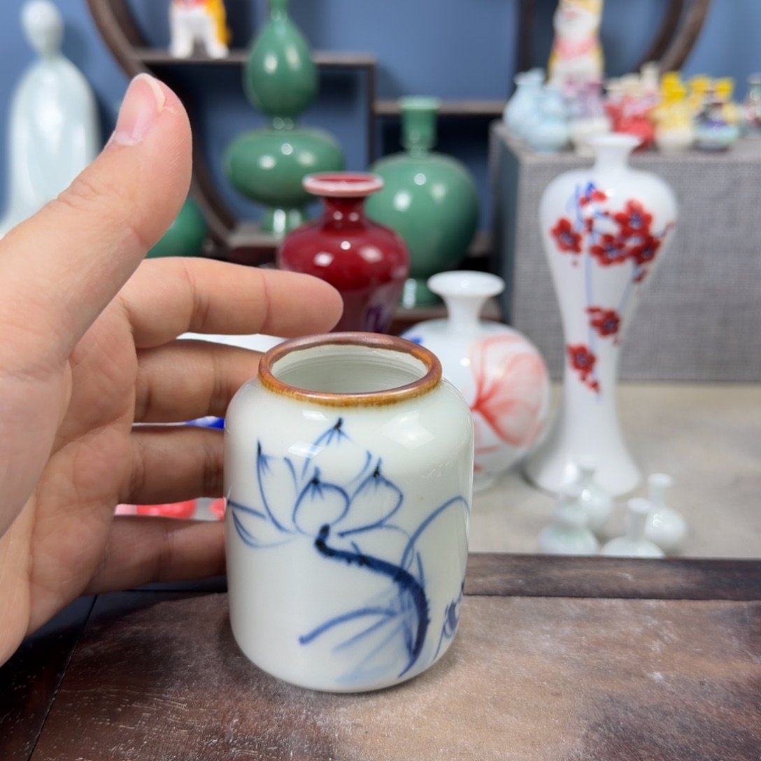 陶瓷手工小花器摆件