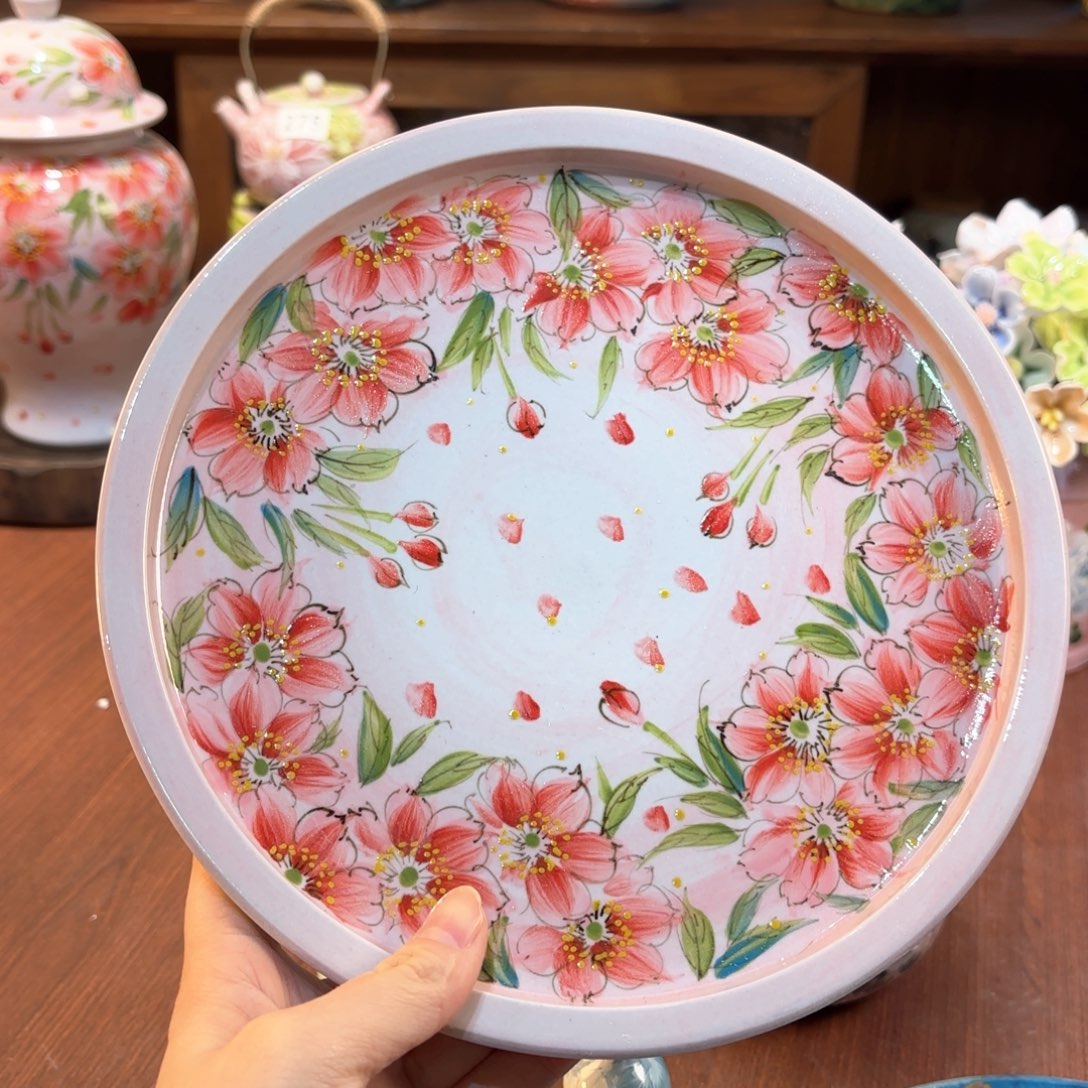 景德镇手绘高温釉下彩陶瓷茶具