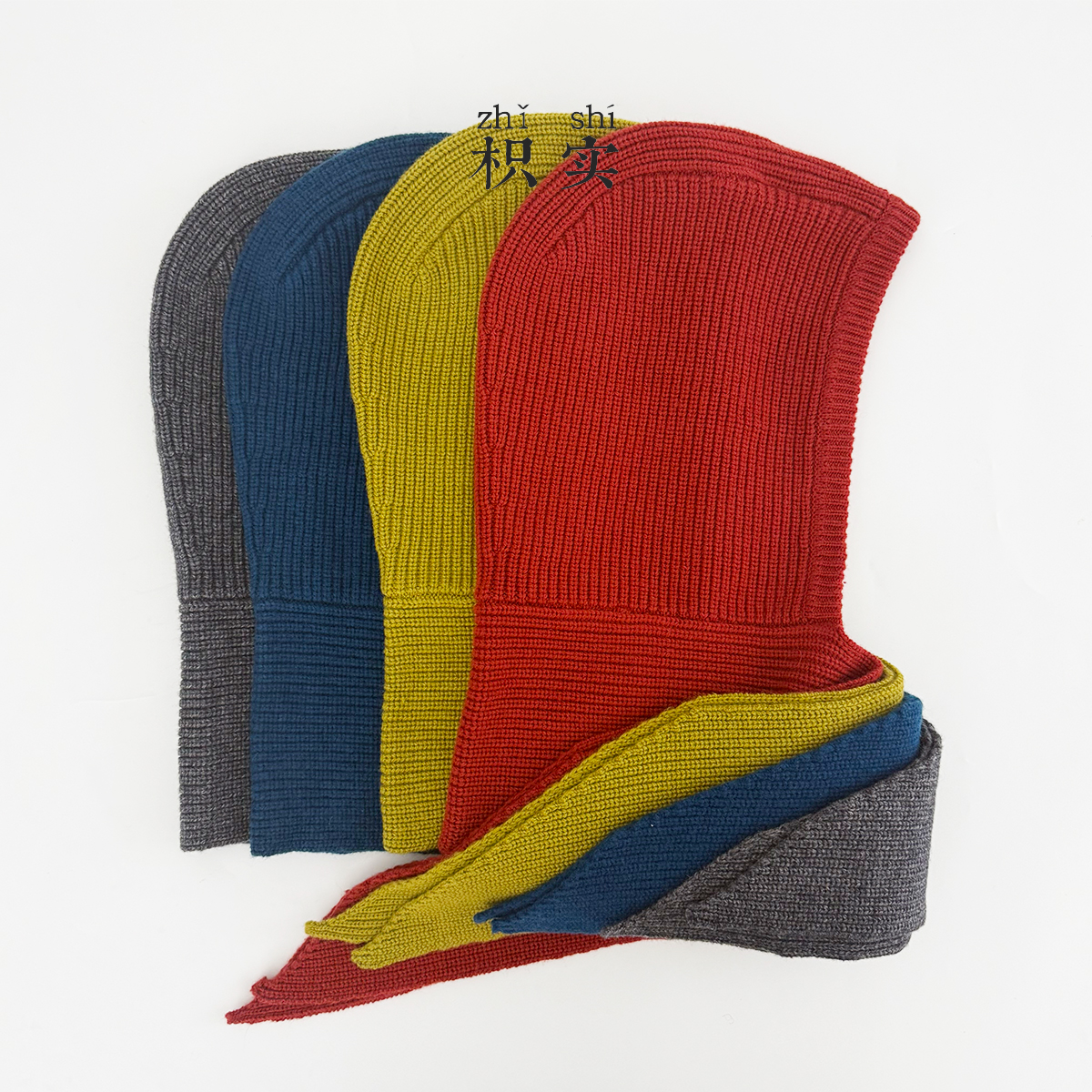 绵羊毛混纺针织巴拉克拉法帽毛线帽保暖造型感防寒氛围感