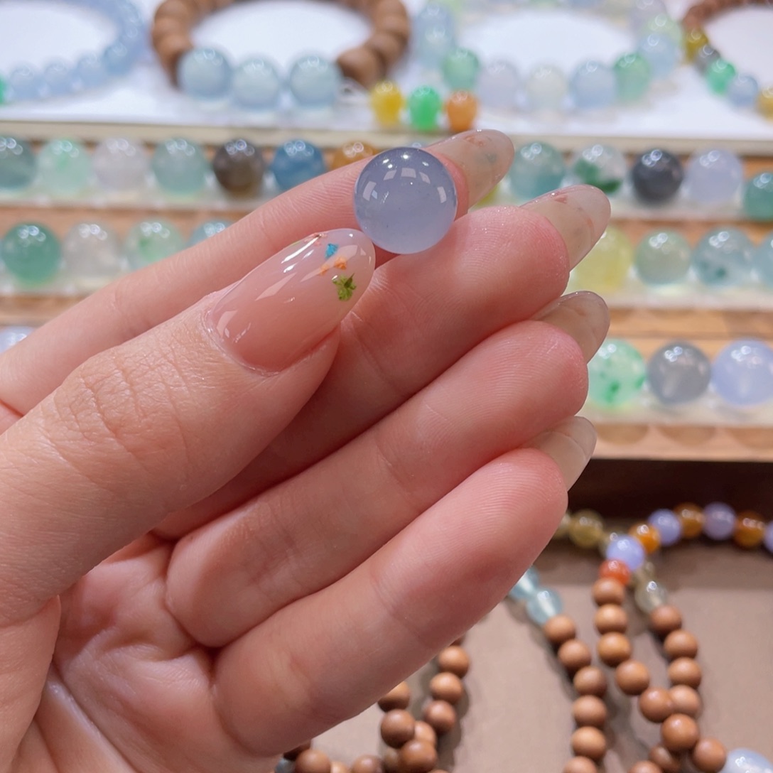 未镶嵌翡翠手链卡11.5冰紫