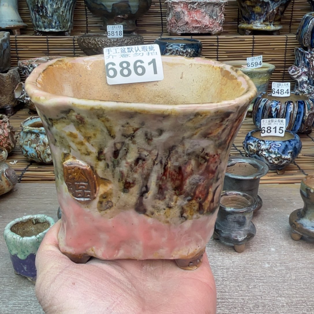 手工花盆默认瑕疵完美者勿拍