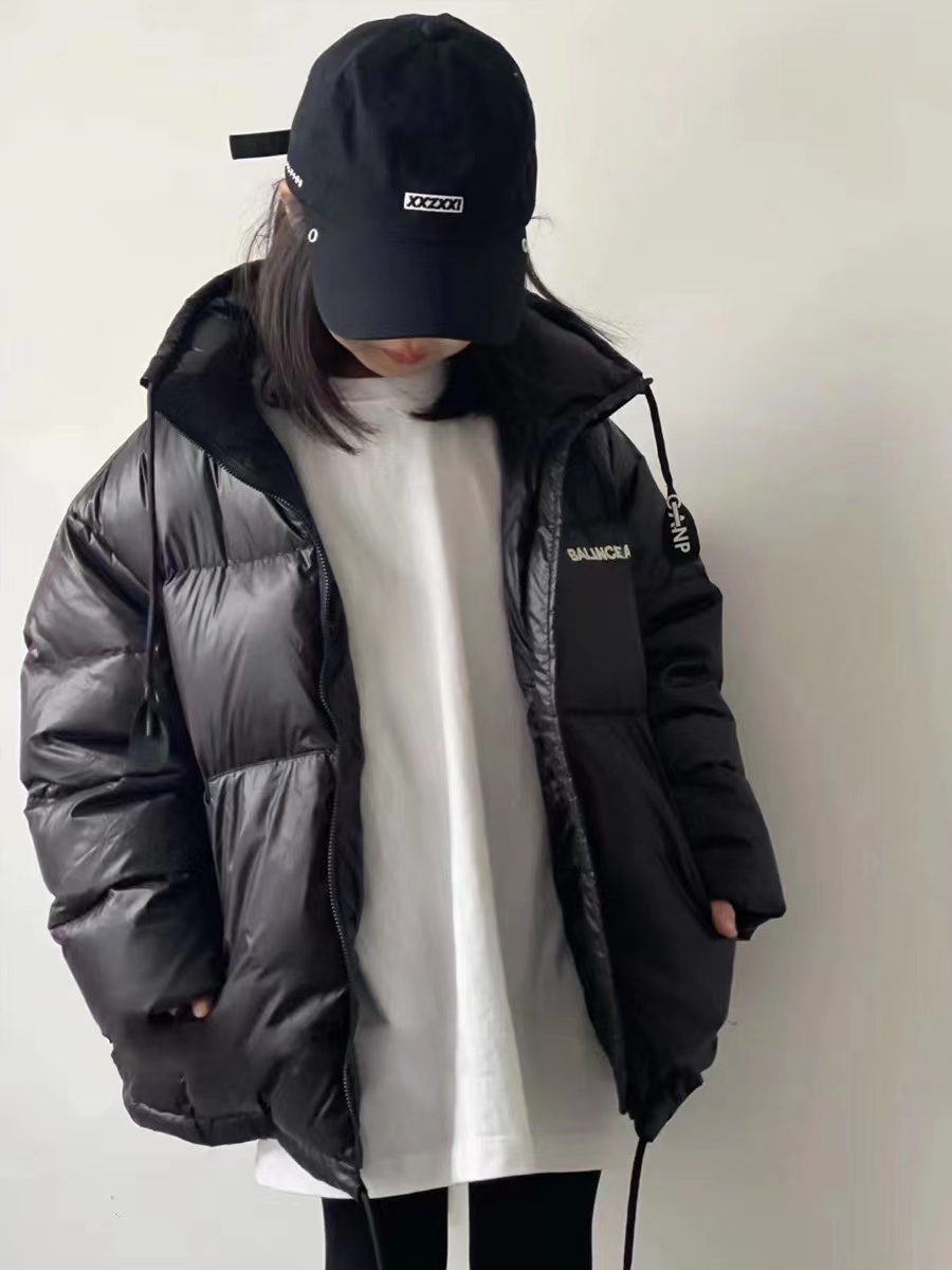 韩国童装儿童羽绒服男童女童宝宝秋冬短款加厚面包服白鸭绒冬装