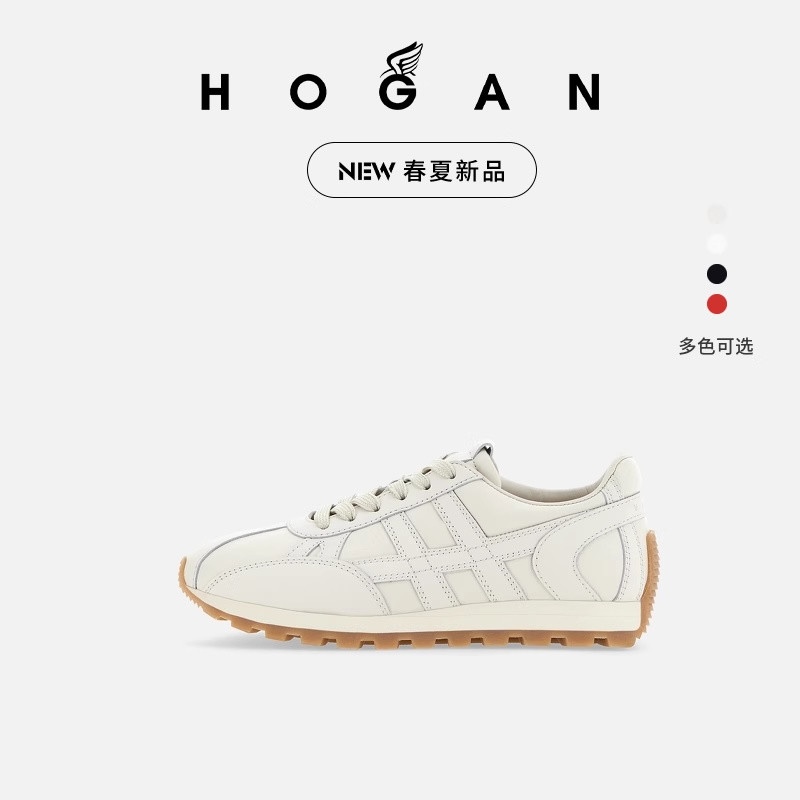【檀健次同款】HOGAN情侣鞋春夏新品86er系列H671白色运动休闲鞋