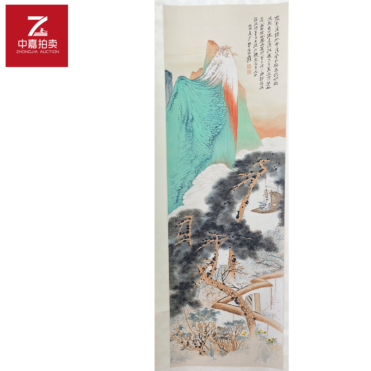 2-4-2 0003zdq绘画立轴山水41x121