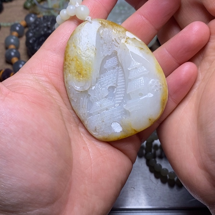 和田玉未镶嵌挂件