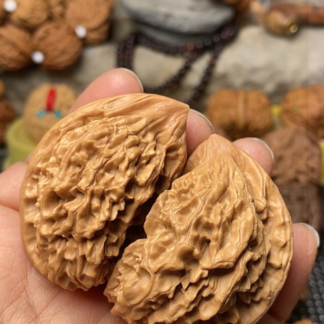 【闪购商品】把件文玩核桃丿*官帽双胞胎