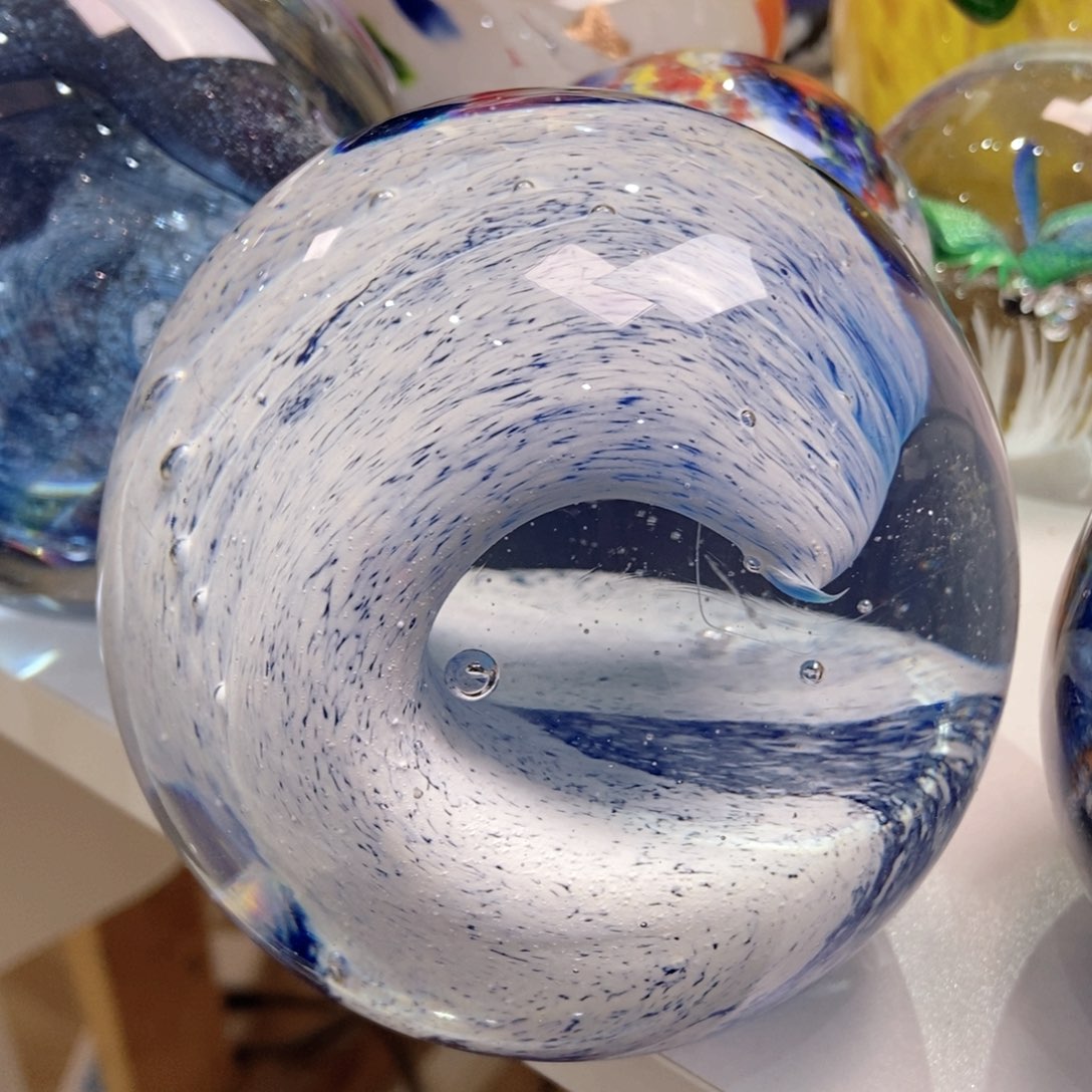 琉璃手工艺品精品海浪
