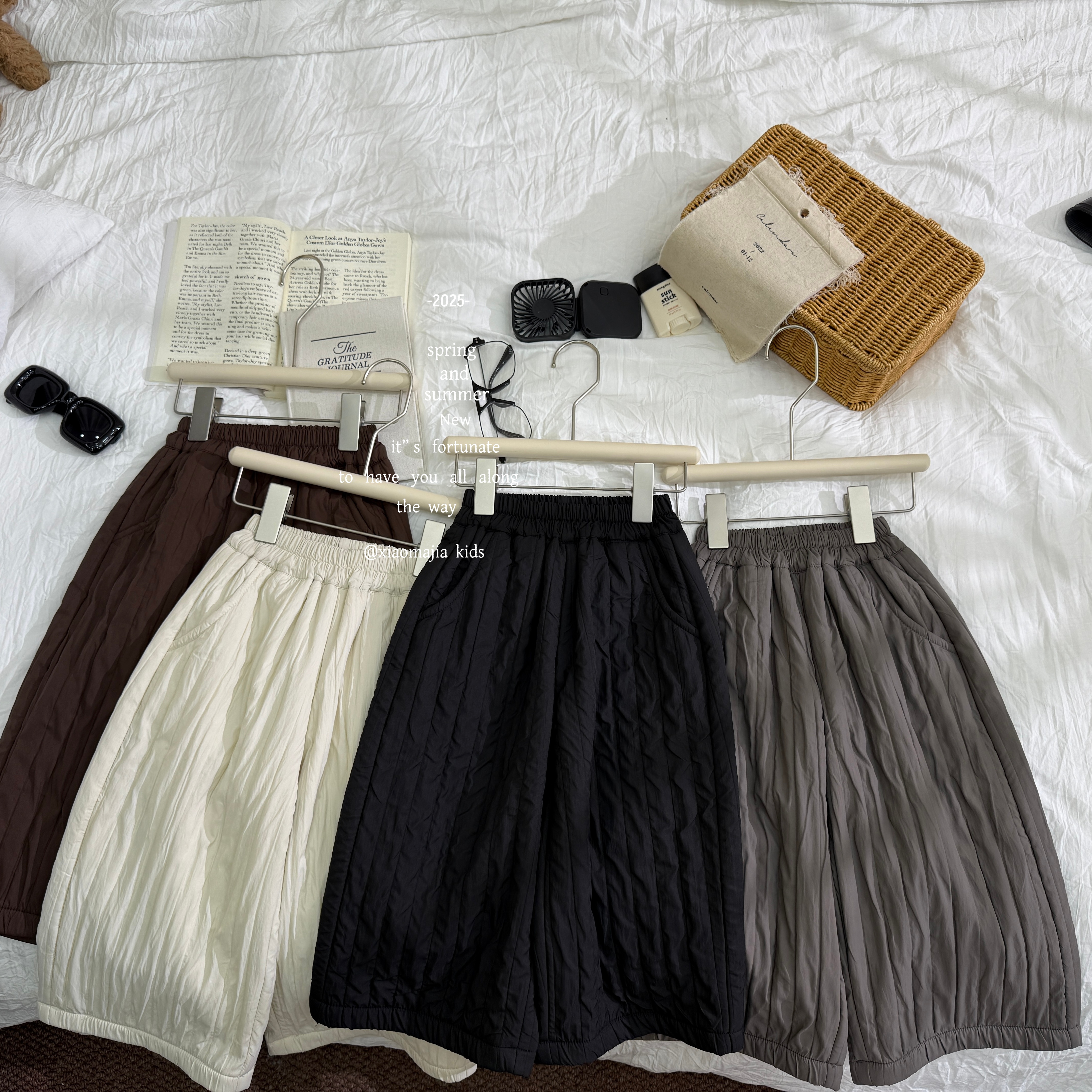 W现货-小马家冬款儿童加绒一体绒休闲裤6732韩版保暖宽松男女童