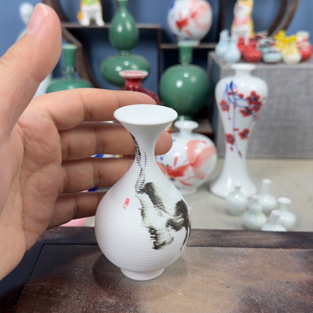 陶瓷手工小花器摆件