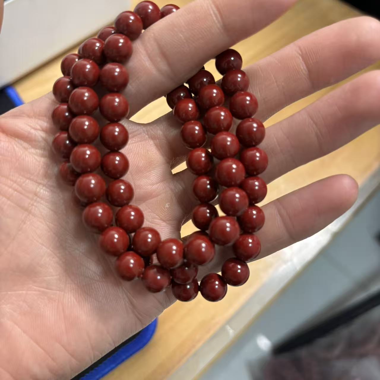 含辰砂工艺品高端设计卡8mm绕手三圈素圈手链