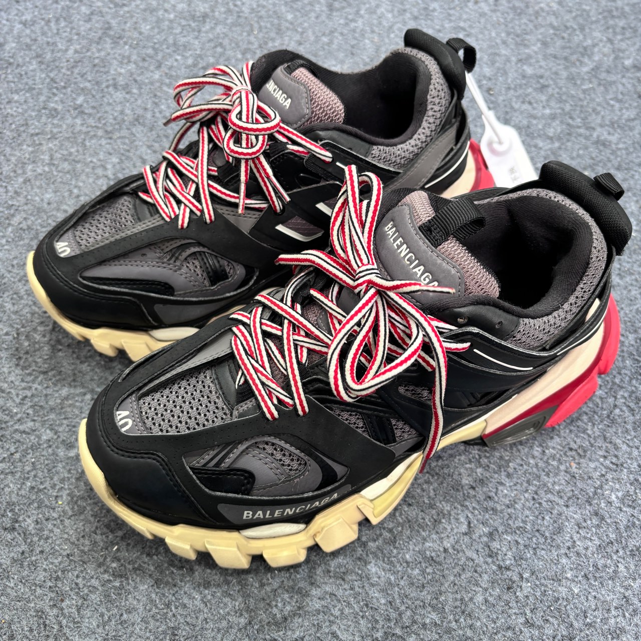 90新 Balenciaga/巴黎世家 巴黎世家track黑红 40码 XX1901鞋