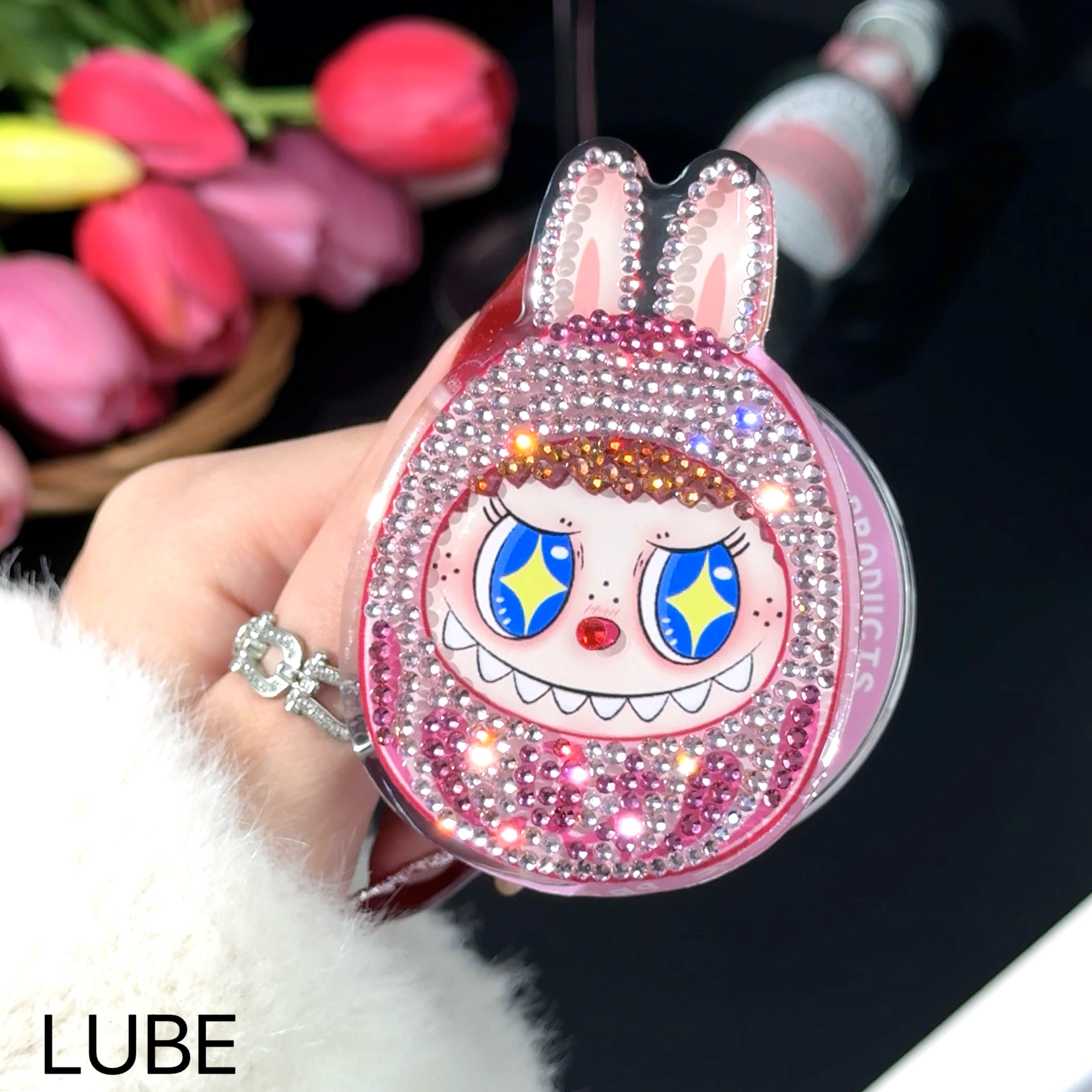 【达摩布布】歪歪高定手工钻磁吸支架适用于安卓苹果手机壳