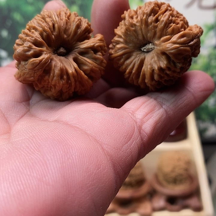 文玩核桃吊坠拉丝凹底涿鹿南疆石