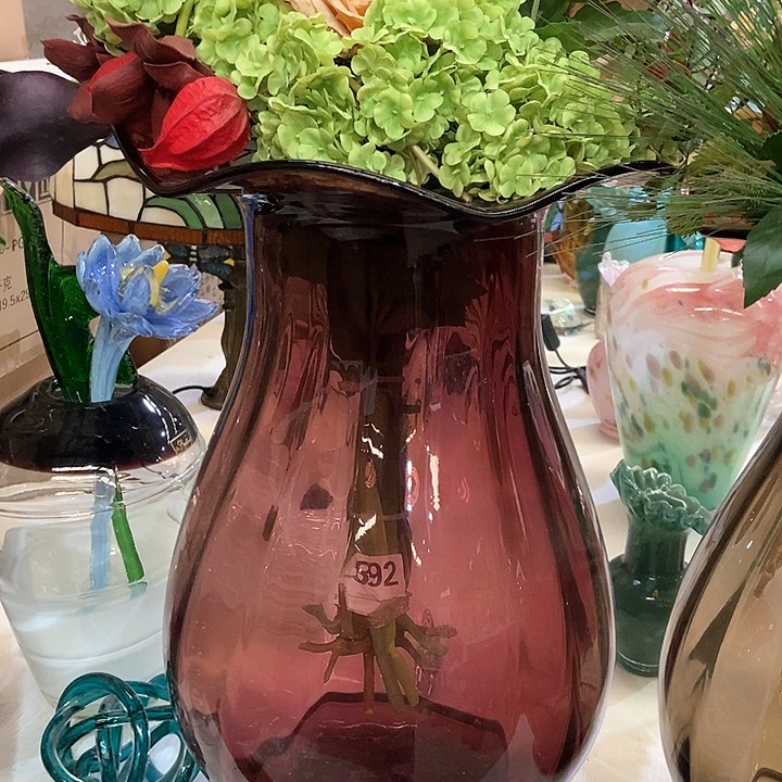 琉璃琉璃花瓶高52口19