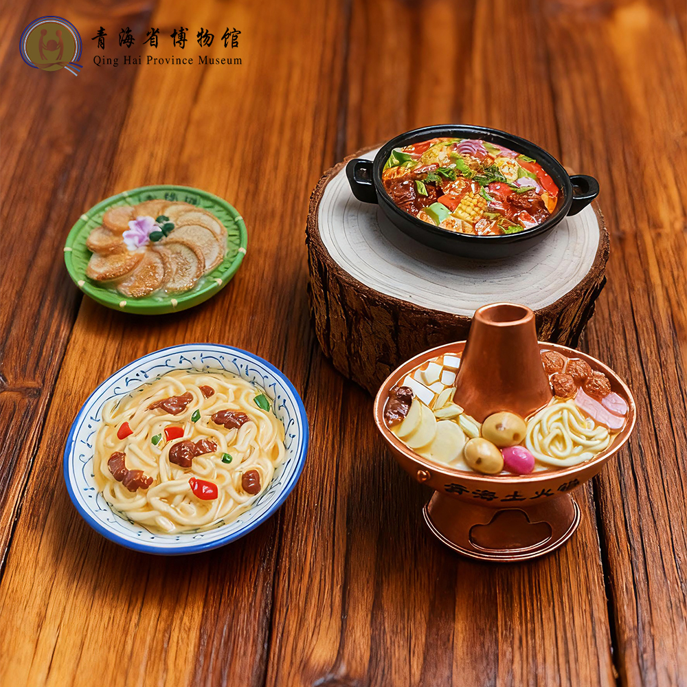 青海美食立体冰箱贴炕锅/土火锅/青稞饼/炮仗创意地方特色伴手礼