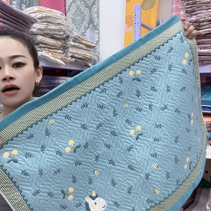 棉绿色小马纯棉面料