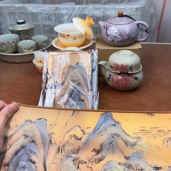 颜瓷闪购商品代替链接千里江山茶巾两条